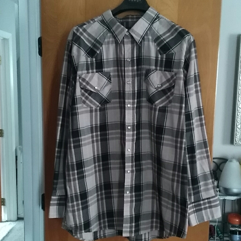 Men's 2xl long sleeve plaid shirt